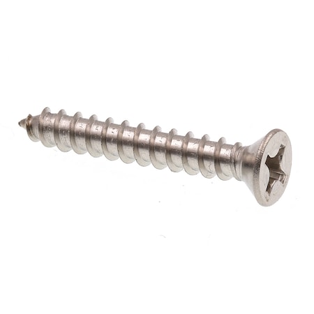Prime-Line Sheet Metal Screw, Self-Tap, Flat, Phil Dr No. 12 X 1-1/2in 18-8 Stainless Steel 100PK 9017517